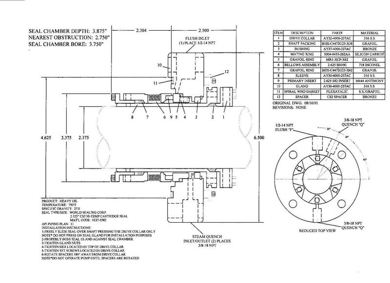 800x581 Wsc Cartridge Mechanical Seal Drawing - Cartridge Drawing