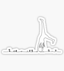 210x230 Cartwheel Drawing Stickers Redbubble - Cartwheel Drawing