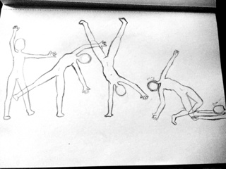 320x240 Cartwheel Doodle - Cartwheel Drawing