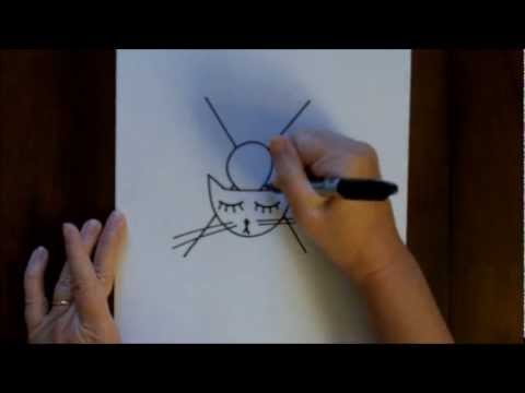 480x360 How To Draw A Cartoon Cat Doing A Cartwheel Simple Drawing Tutorial - Cartwheel Drawing