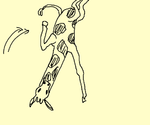 300x250 A Giraffe Does A Cartwheel Drawing - Cartwheel Drawing