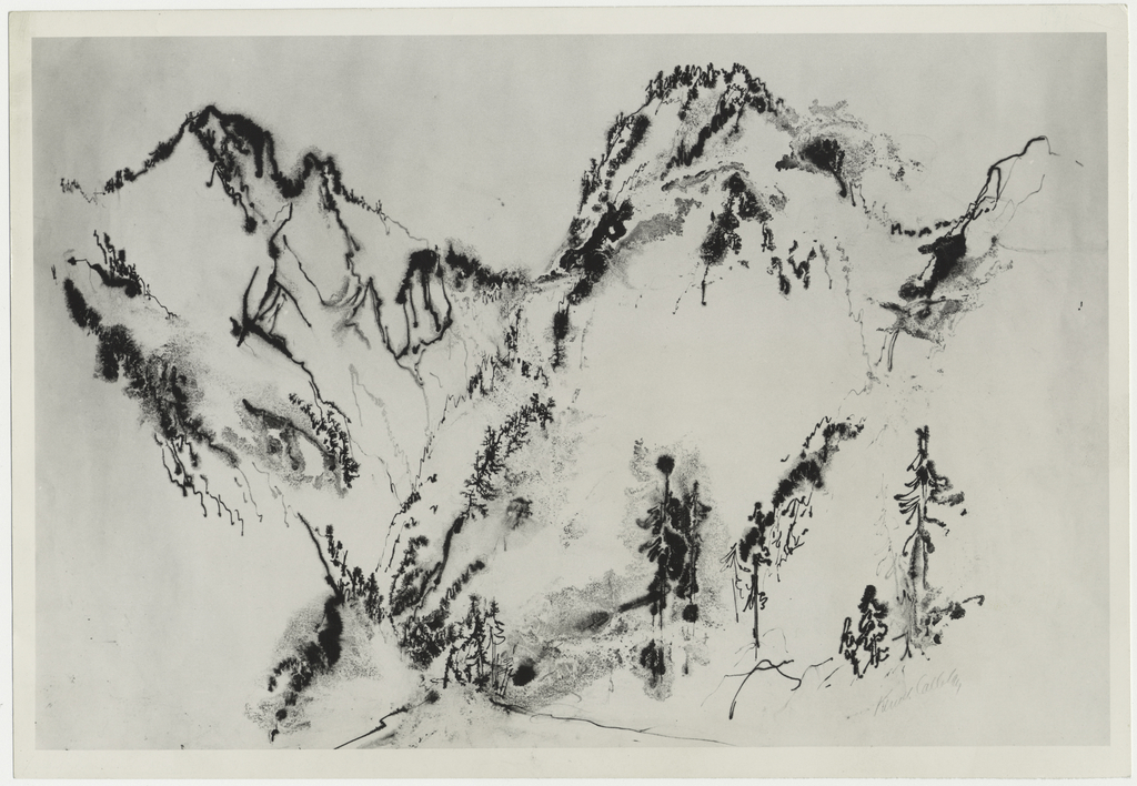 1024x708 drawing, cascade mountains, objects collection of cooper - Cascade Drawing