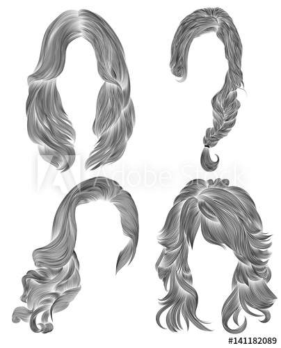 404x500 set long woman hairs black pencil drawing sketch women fashion - Cascade Drawing