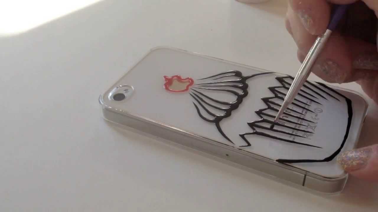 1280x720 diy speed ink drawing on phone case cupcake - Case Drawing