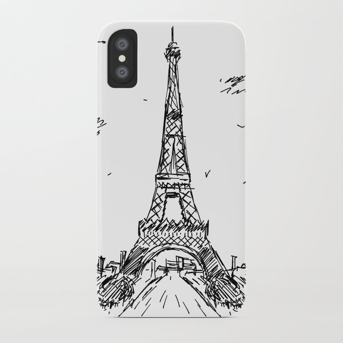700x700 paris eiffel tower drawing iphone case - Case Drawing