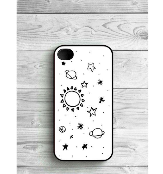 570x609 phone case black and white space drawings for iphone iphone etsy - Case Drawing
