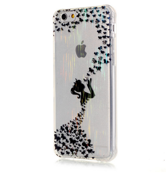 533x557 tpu wire drawing butterfly girl phone case cover for apple iphone - Case Drawing