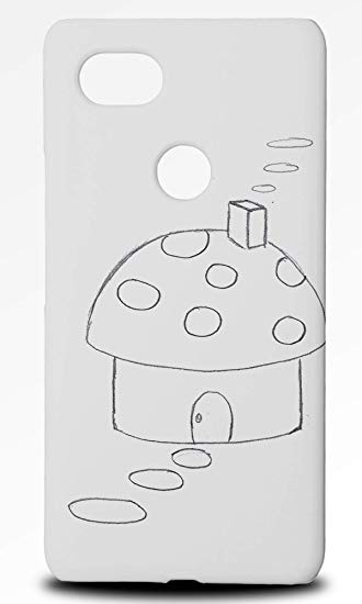 330x550 mushroom house sketch art drawing hard phone case - Case Drawing
