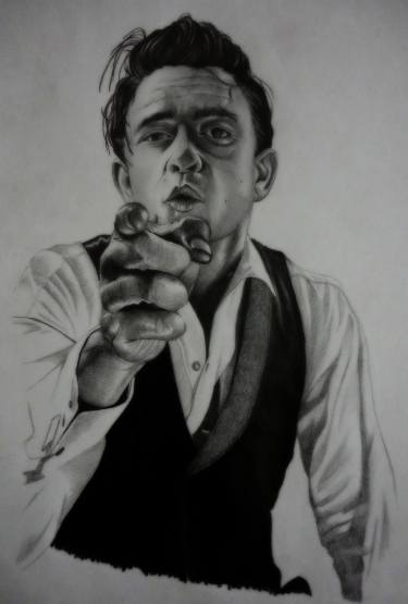 375x555 johnny cash drawing - Cash Drawing