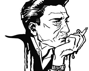 340x270 johnny cash drawing etsy - Cash Drawing