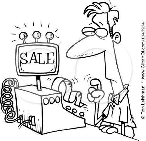 464x450 man clipart cashier - Cashier Drawing