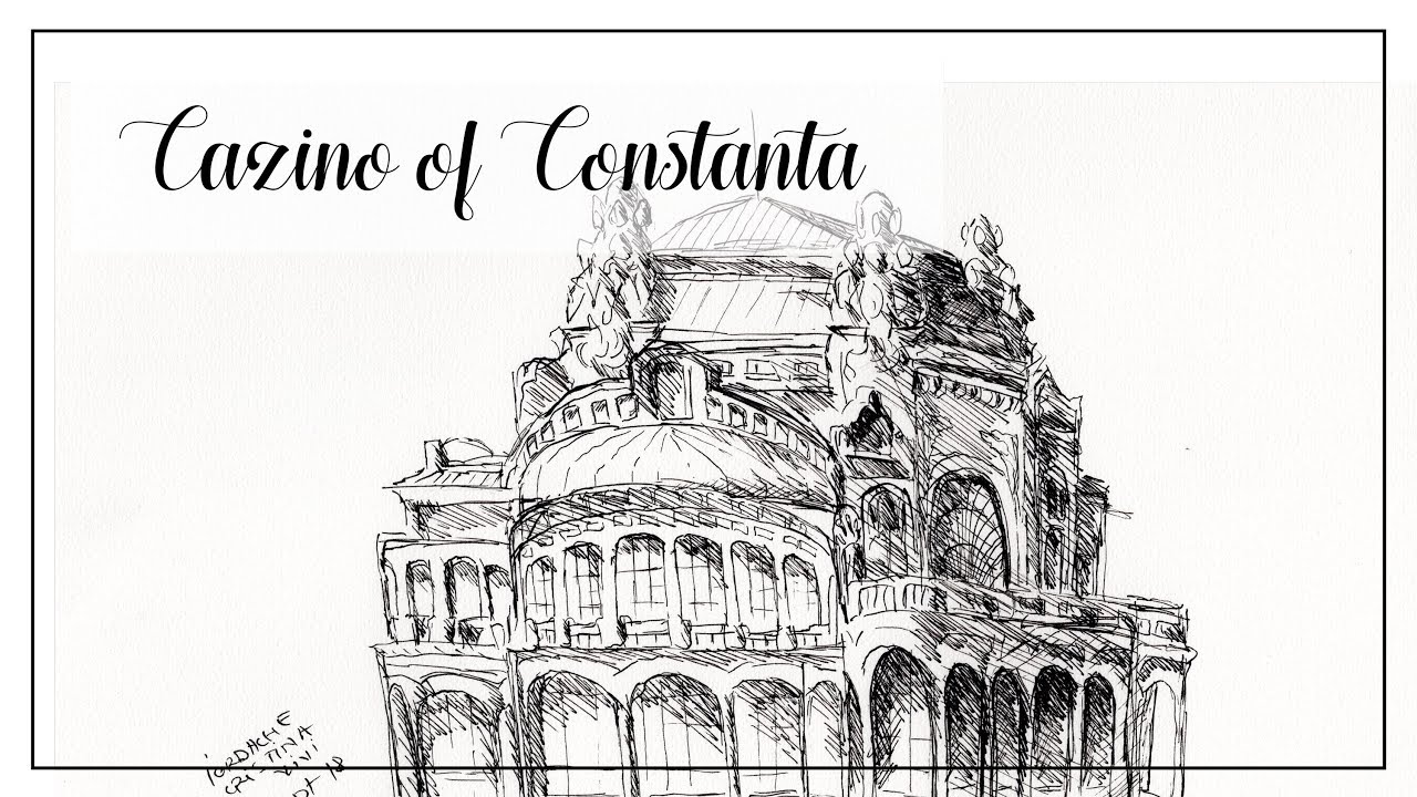 1280x720 Constanta Casino Ink Drawing - Casino Drawing