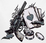 190x180 gambling spade card gun casino chip drawing design organic long - Casino Drawing