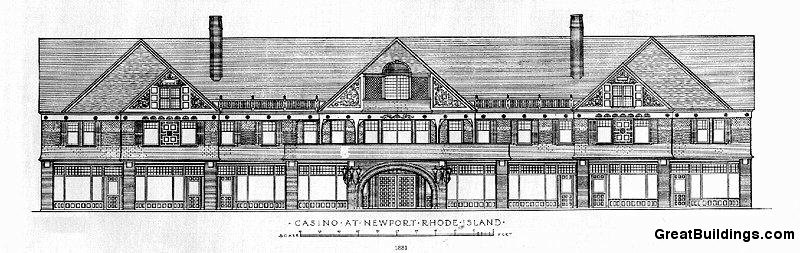 800x253 Great Buildings Drawing - Casino Drawing