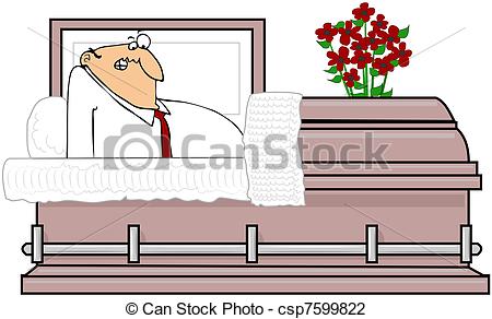 450x292 man in a casket this illustration depicts a startled man sitting - Casket Drawing