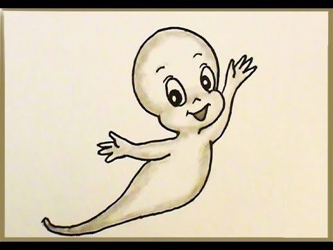 480x360 draw casper the friendly ghost! super easy lesson! - Casper Drawing