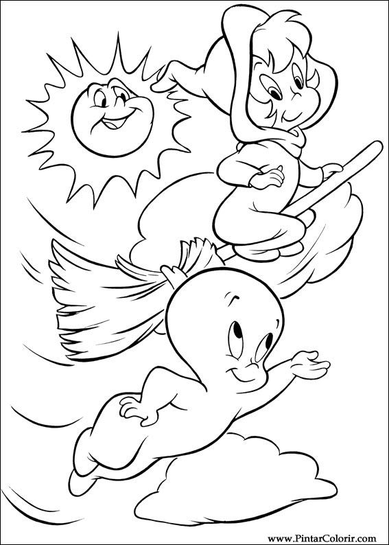 567x794 drawings to paint colour casper - Casper Drawing