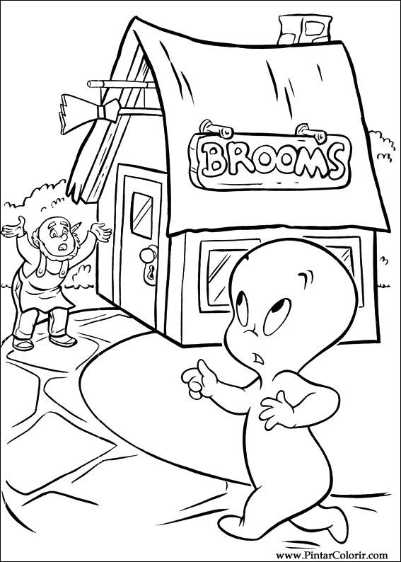567x794 drawings to paint colour casper - Casper Drawing