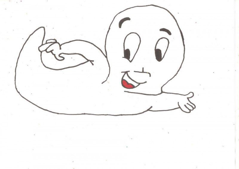 800x565 my drawing of casper the friendly ghost eric abramov - Casper Drawing