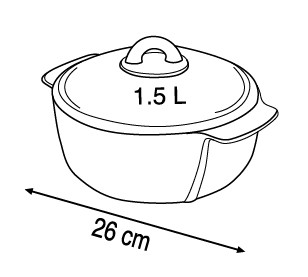 308x277 pyrex signature grey round casserole l - Casserole Drawing
