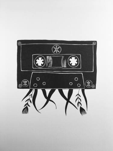 375x500 cassette tape drawing - Cassette Drawing