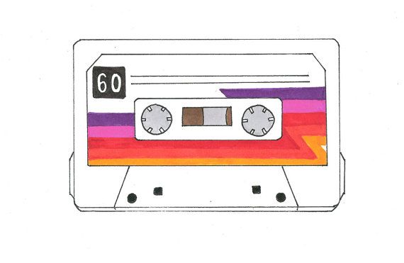 570x371 colored casset inspiration in cassette tape art, art, how - Cassette Drawing