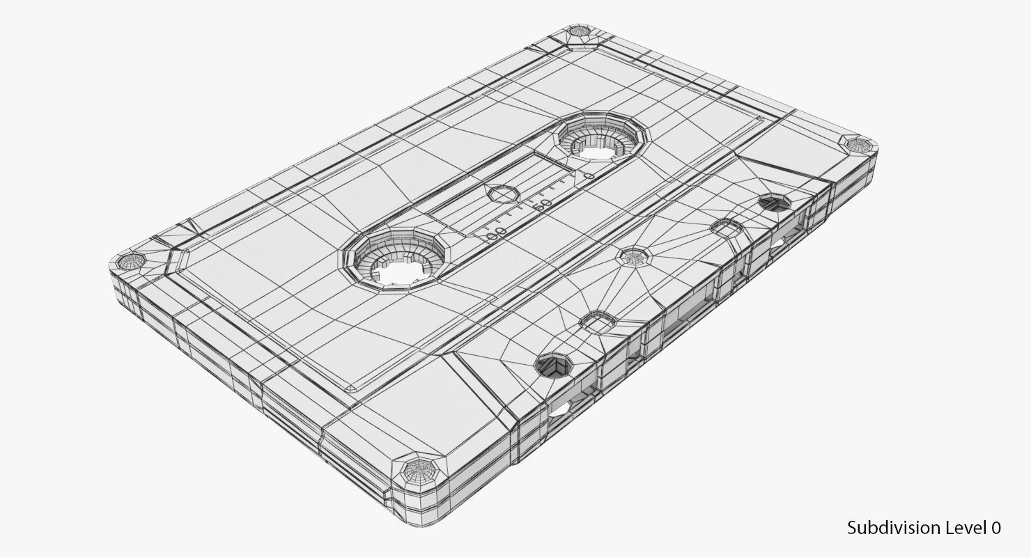 1480x800 high detailed vintage cassette model cgtrader - Cassette Drawing