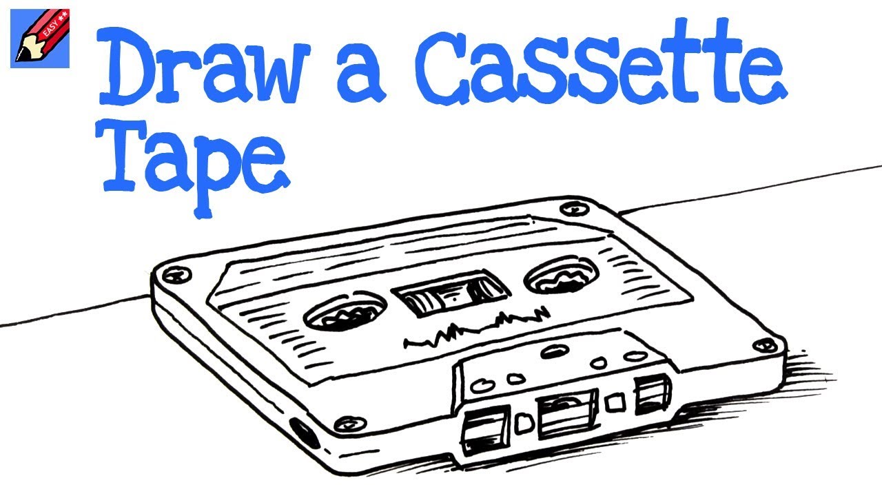 1280x720 how to draw a cassette tape real easy - Cassette Drawing