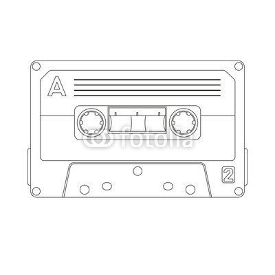 400x400 cassette tape vector illustration lining draw front buy photos - Cassette Drawing