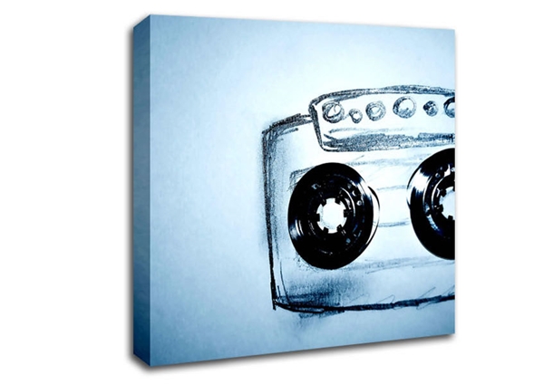 600x424 cassette tape drawing modern square panel canvas square canvas - Cassette Tape Drawing