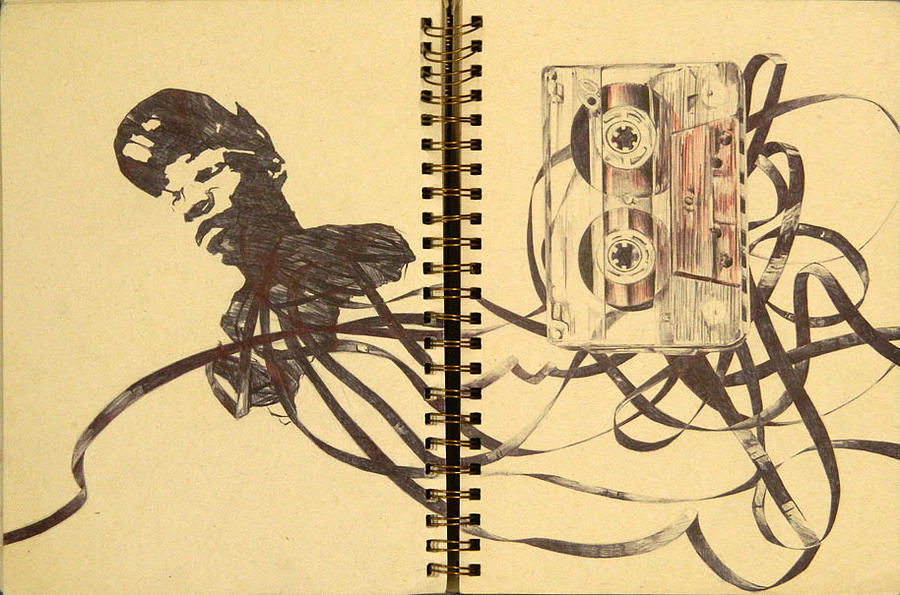 900x595 cassette tape drawing - Cassette Tape Drawing