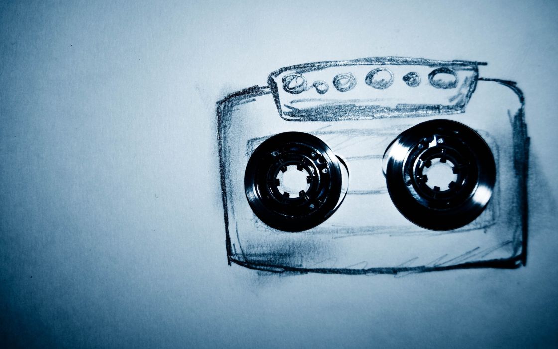 1120x700 cassette tape drawing wallpaper wallpaperup - Cassette Tape Drawing