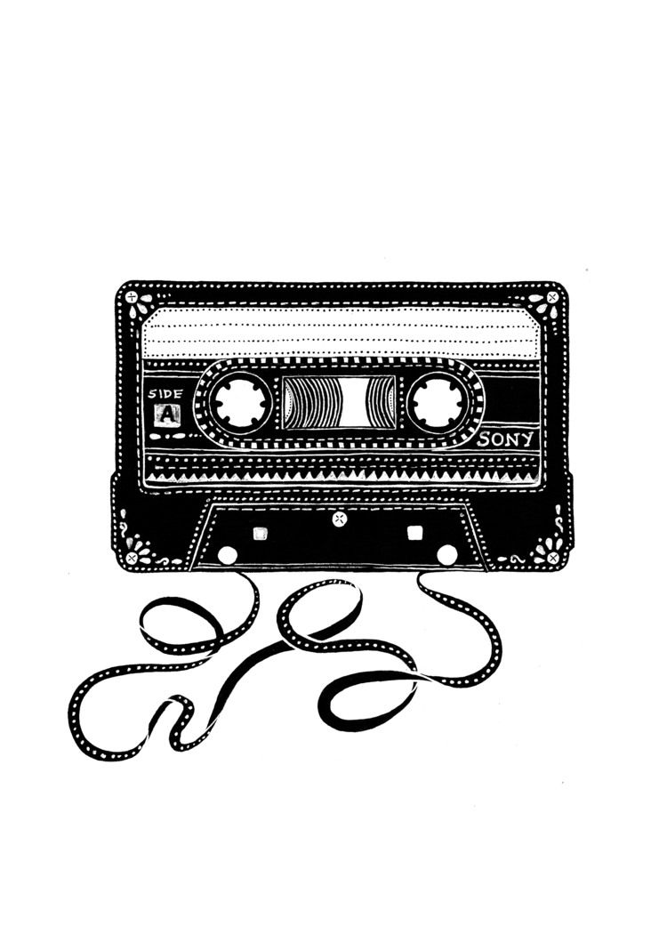 Cassette Tape Drawing at PaintingValley.com | Explore collection of