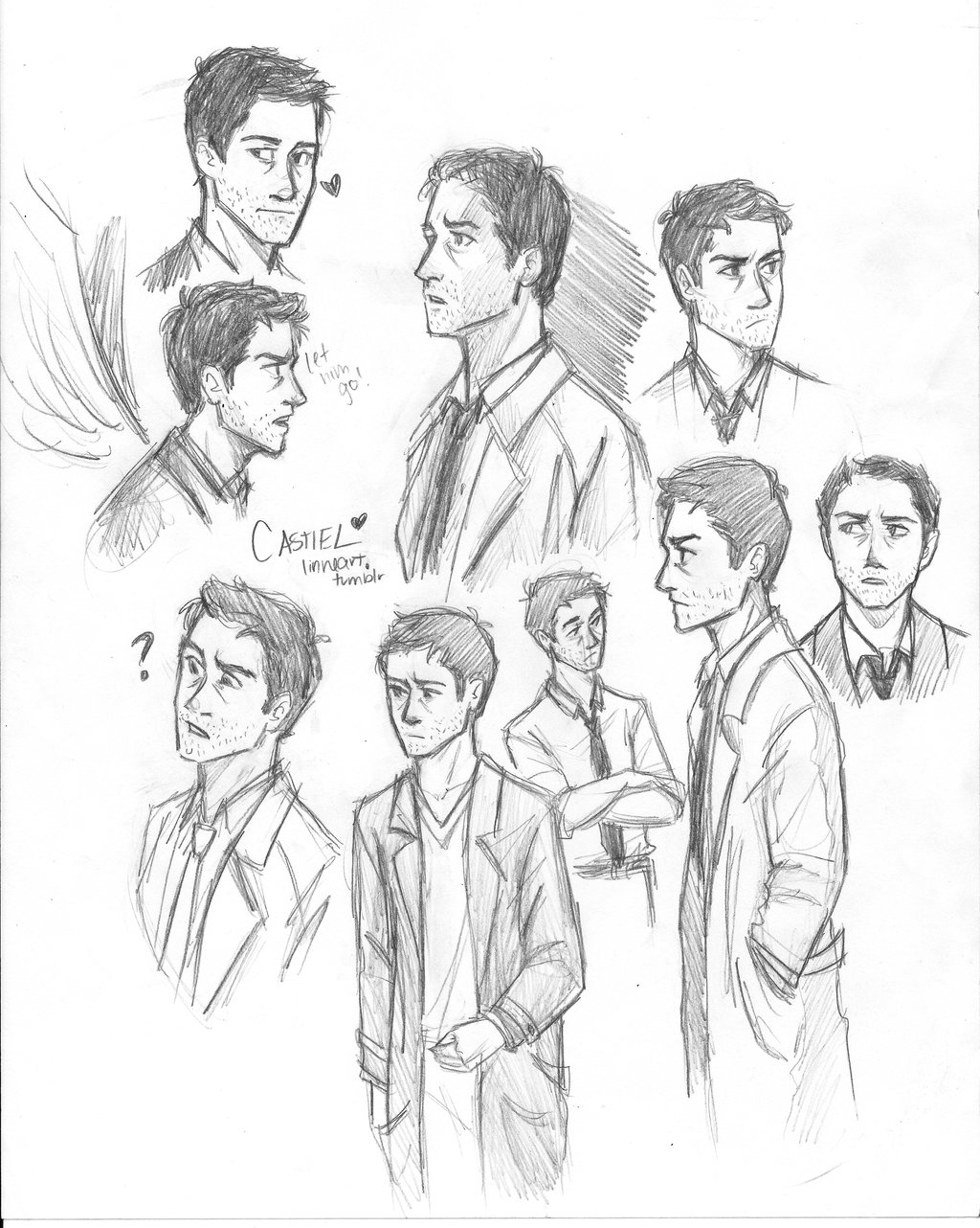 1024x1282 castiel cartoon drawing - Castiel Cartoon Drawing