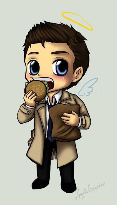 400x698 supernatural castiel supernatural chibis - Castiel Cartoon Drawing