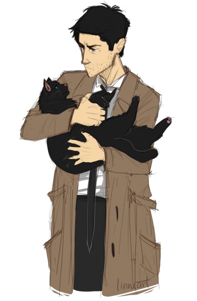 393x600 castiel art tumblr - Castiel Cartoon Drawing
