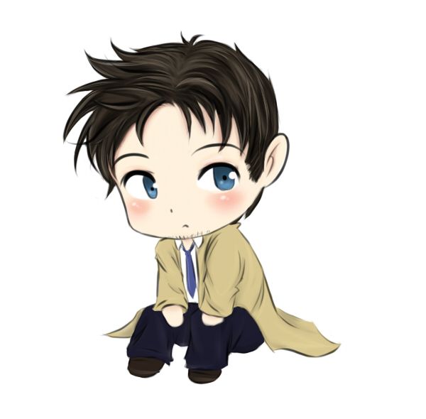 600x590 chibi castiel chibi supernatural - Castiel Cartoon Drawing