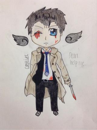 320x429 castiel from supernatural!! my baby!! - Castiel Cartoon Drawing