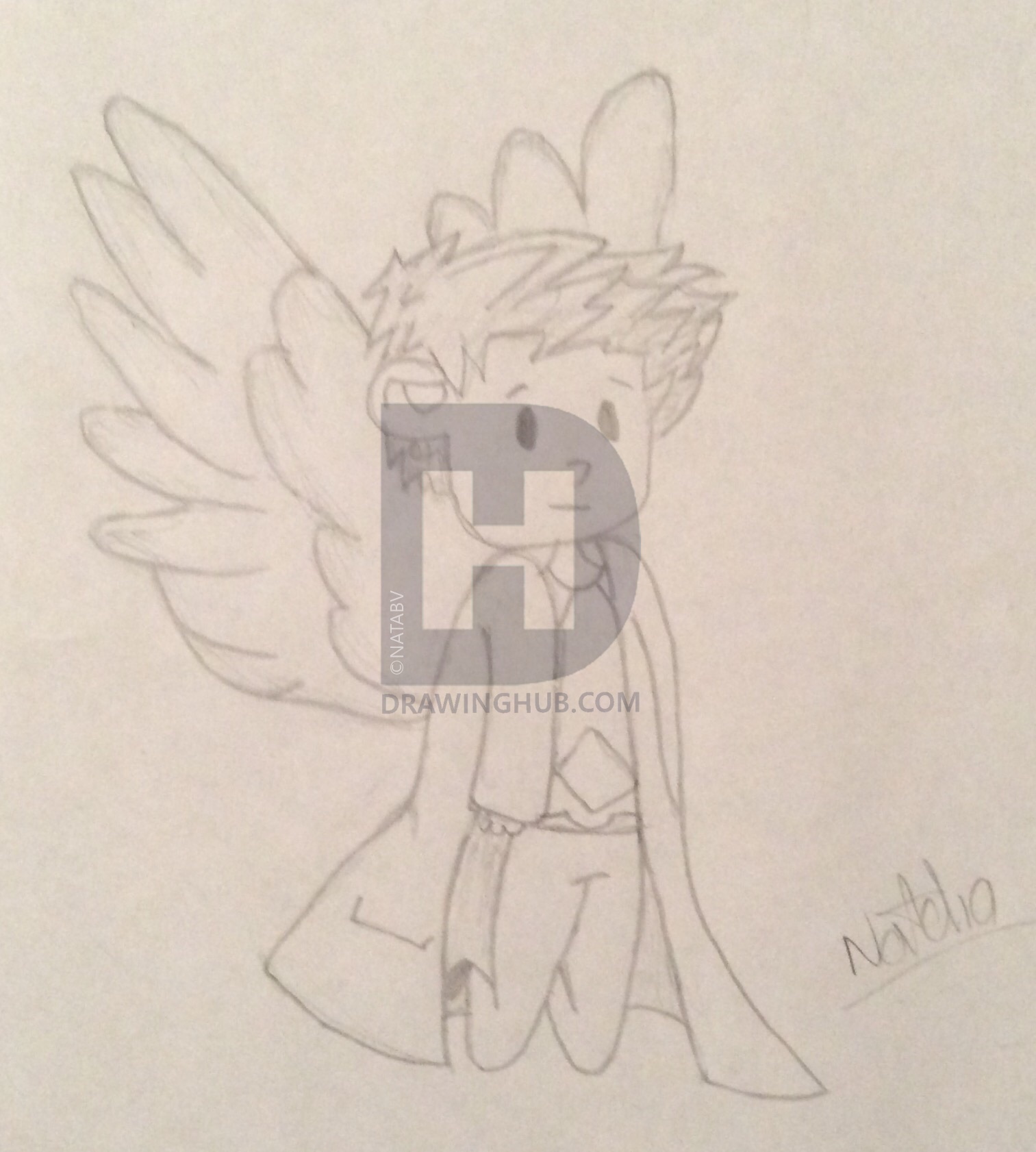 1513x1682 cartoon castiel drawing - Castiel Cartoon Drawing