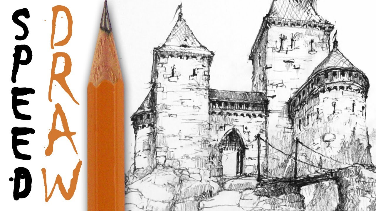 1280x720 How To Draw A Castle - Castle Drawing