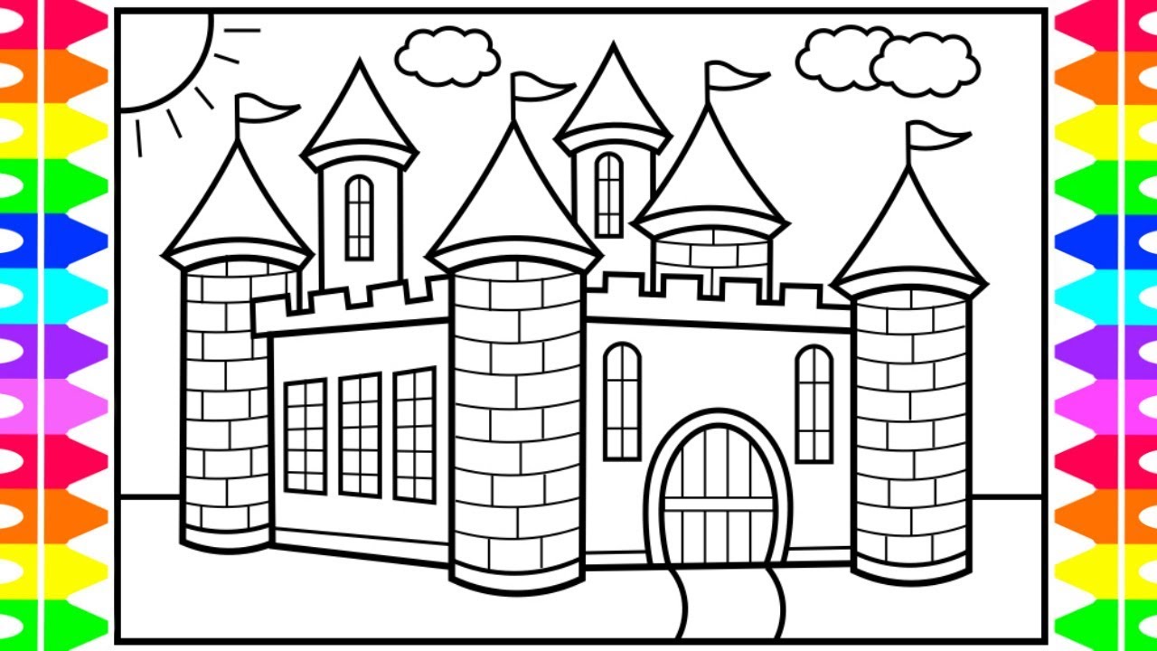 Castle Drawing For Kids at Explore collection of