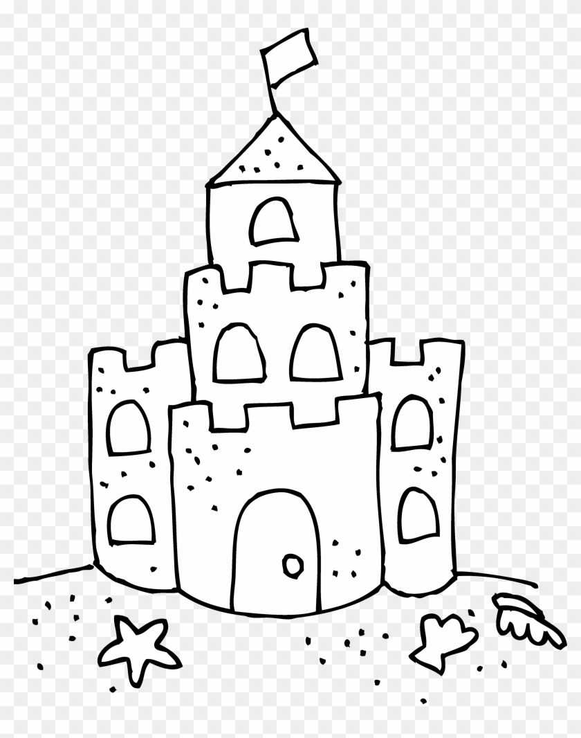 840x1066 Cute Sand Castle Coloring Page - Castle Drawing Images