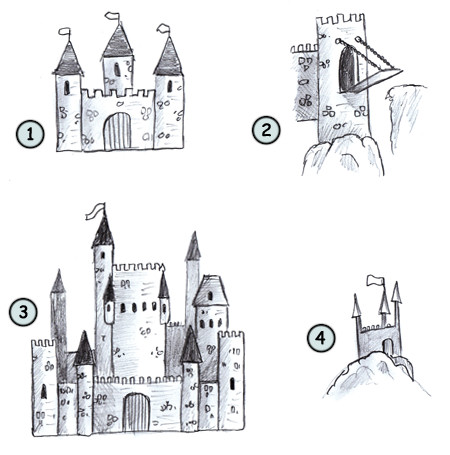 450x455 Drawing A Cartoon Castle - Castle Drawing Images