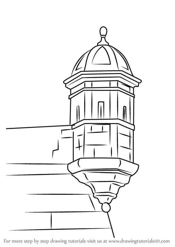 567x800 learn how to draw a turret castle - Castle Drawing Images