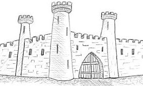 294x178 Castle Outline Drawing Elegant Fashion Girl In Sunglasses - Castle Drawing Outline