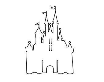 340x270 Il Version On Disney Castle Outline - Castle Drawing Outline