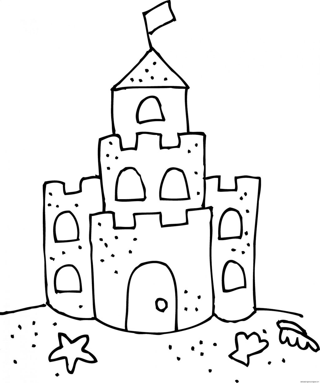 1024x1225 Sand Castle Coloring - Castle Drawing Outline