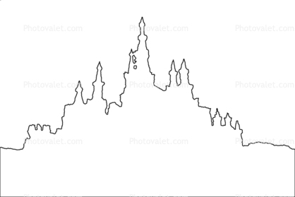 418x279 Sand Castle Outline, Line Drawing, Shape Images, Photography - Castle Drawing Outline