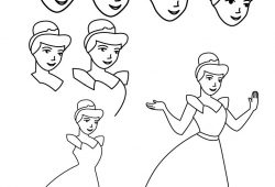250x170 Cinderella Castle Drawing Outline Printable Coloring - Castle Drawing Outline
