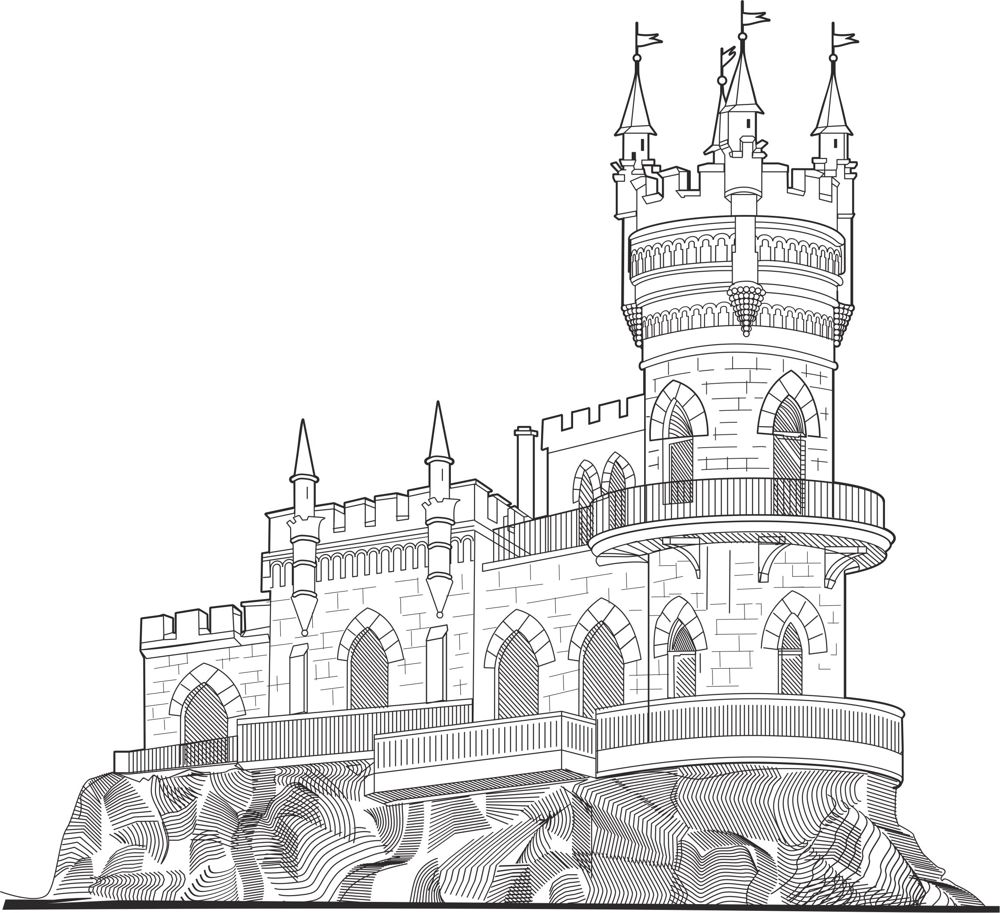 Castle Line Drawing at Explore collection of